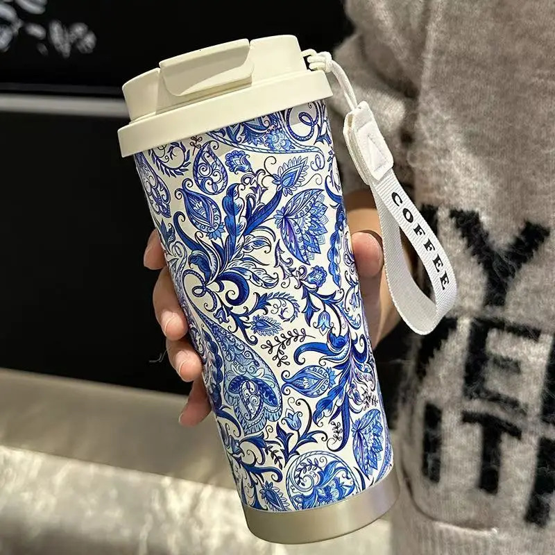 500ML Stainless Steel Dual Drink n Cafe Car Thermos Mug Leakproof Travel Thermo Cup for Tea Water Coffee 251114 W260226