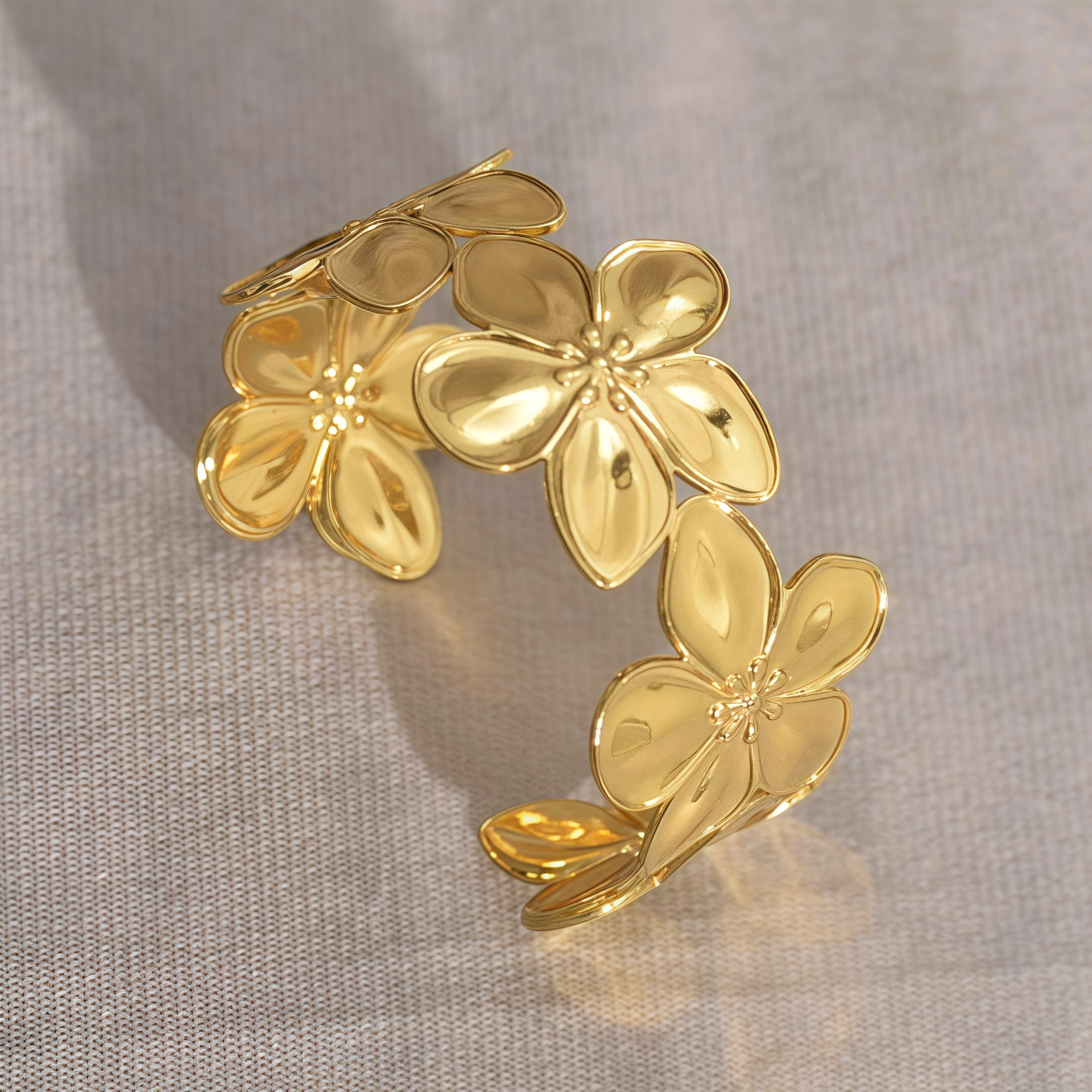 Golden Fashion Hollow Out Irregular Flower Open Bangle designer bracelet women luxury jewelry gold mens bracelet designer silver bracelet men love bra - view 6