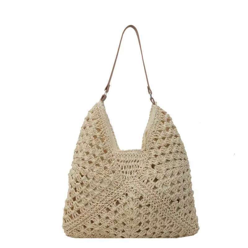 Summer New Paper Rope Straw Woven Shoulder Messenger Bag Designer's bag