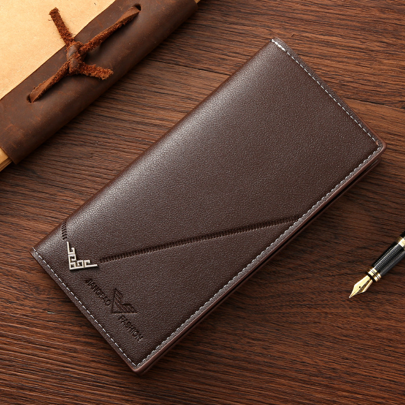 Cross-border new men's fashion long wallet soft leather wallet handbag large capacity business bag multi-card card bag