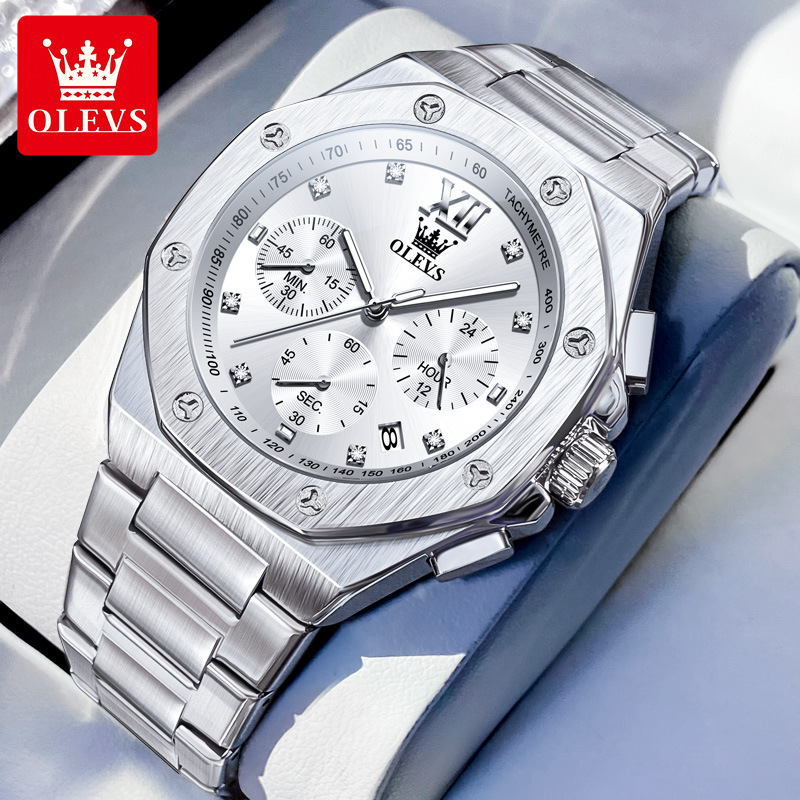 OLEVS Brand Designer One-piece Suspended Steel Band Classic Quartz Watch Luminous Waterproof Men's Quartz Luxury Watch Free Delivery And Wholesal