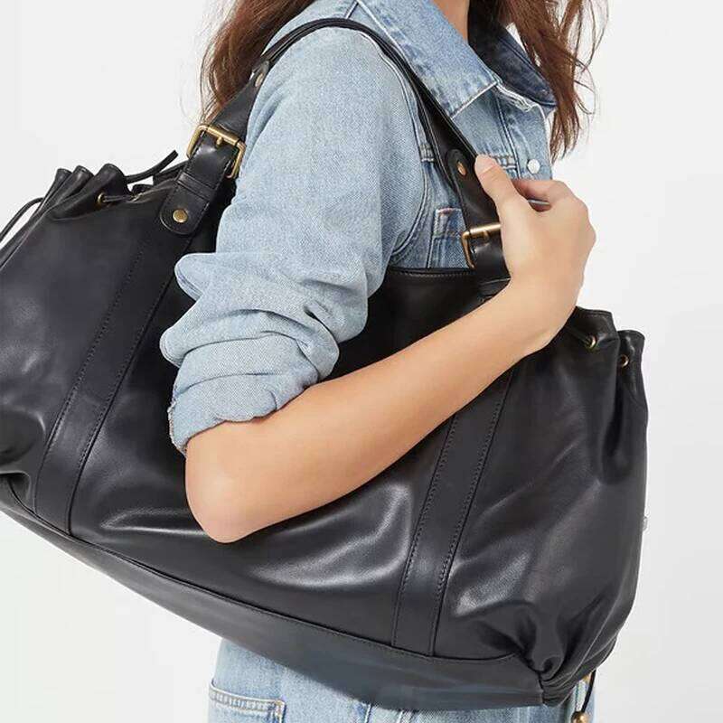 Luxury Bag Designer Fashion Large Capacity Boston Designer Women Handbags Soft Crumpled Pu Leather Shoulder Crossbody Bags Commuter Bag