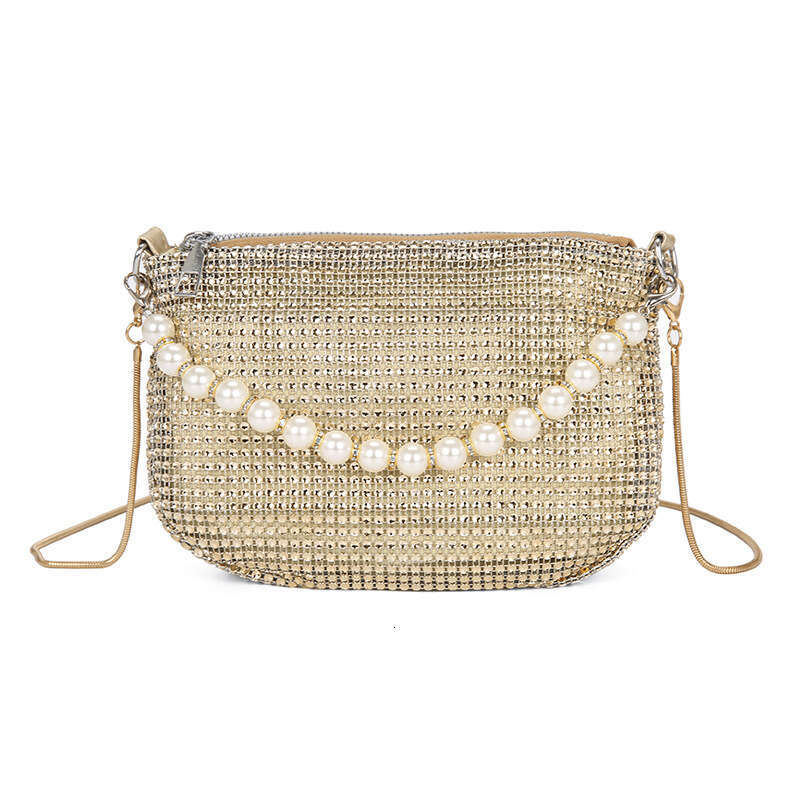 Bag, Women's Pearl Imitation Full Diamond Handbag, Party Dinner Shoulder Bag, Fashionable
