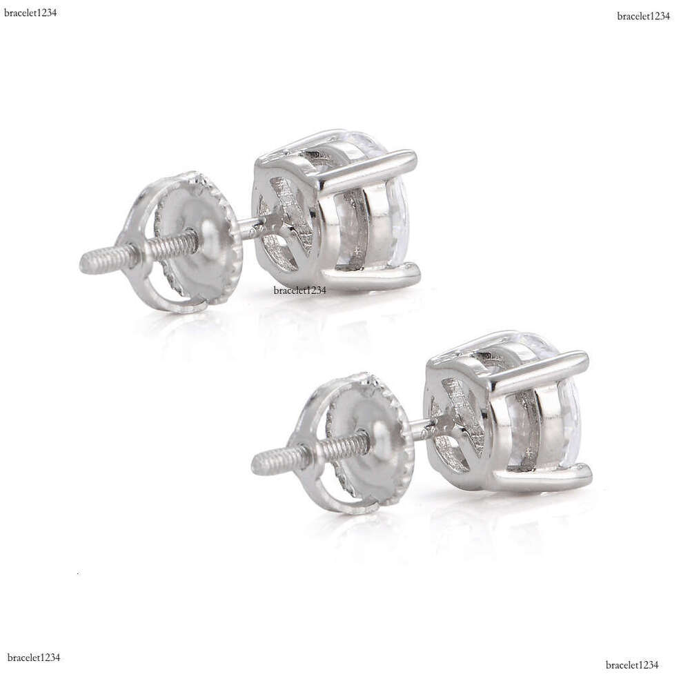 Luxury Hip Hop GRA Certificate Ice out VVS Moissanite 3mm 5mm 7mm earrings for men and women Free delivery