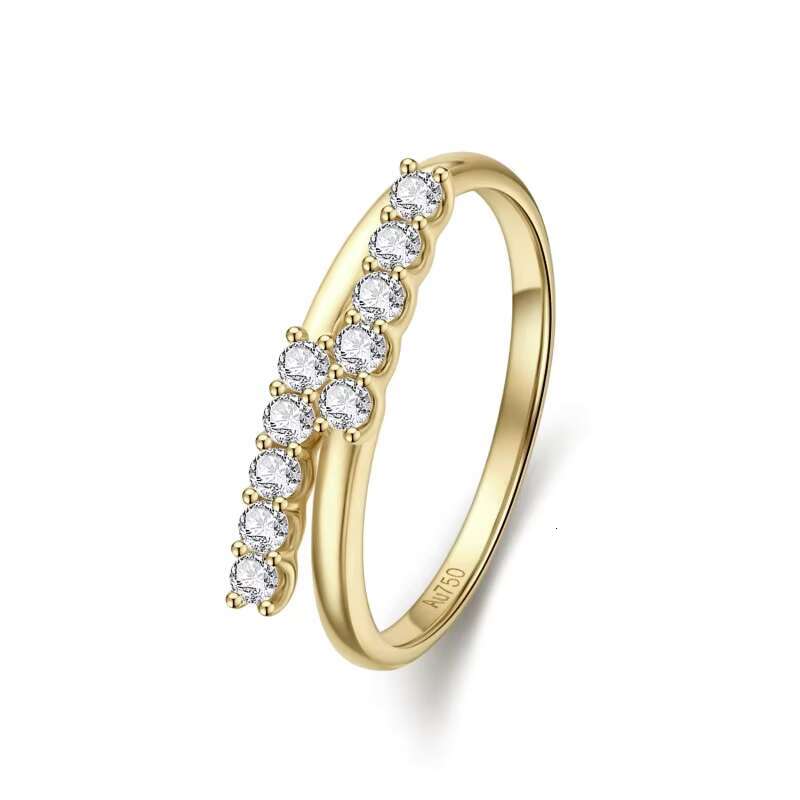 18K Yellow Gold Classic Style Lab Grown Diamond Ring for Wedding Engagement or Party Womens Jewelry Gift Idea