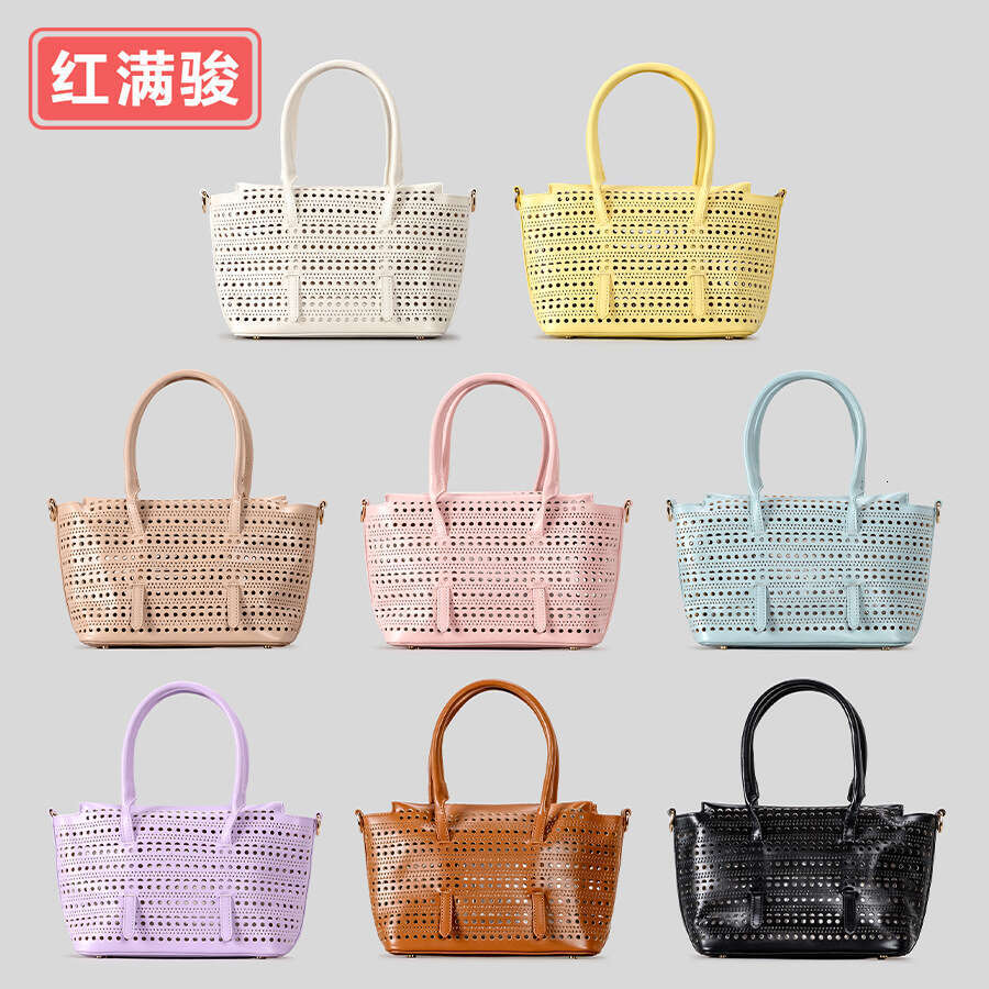 Ins Style Resort Beach Bag Large Capacity Hollow Woven Tote Bag Niche Casual Handbag Seaside Vacation Vegetable Basket Baozi Mother Beach Bag KQ