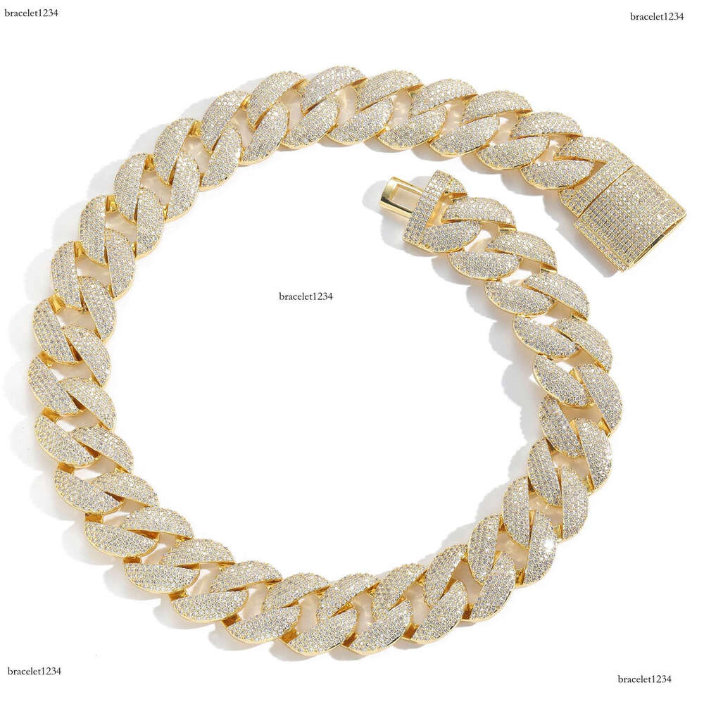 Luxury designer 22mm Bubble Cuban Chain Hip Hop 5 row Ice out vvs Moissanite Necklace Men's Necklace with free shipping