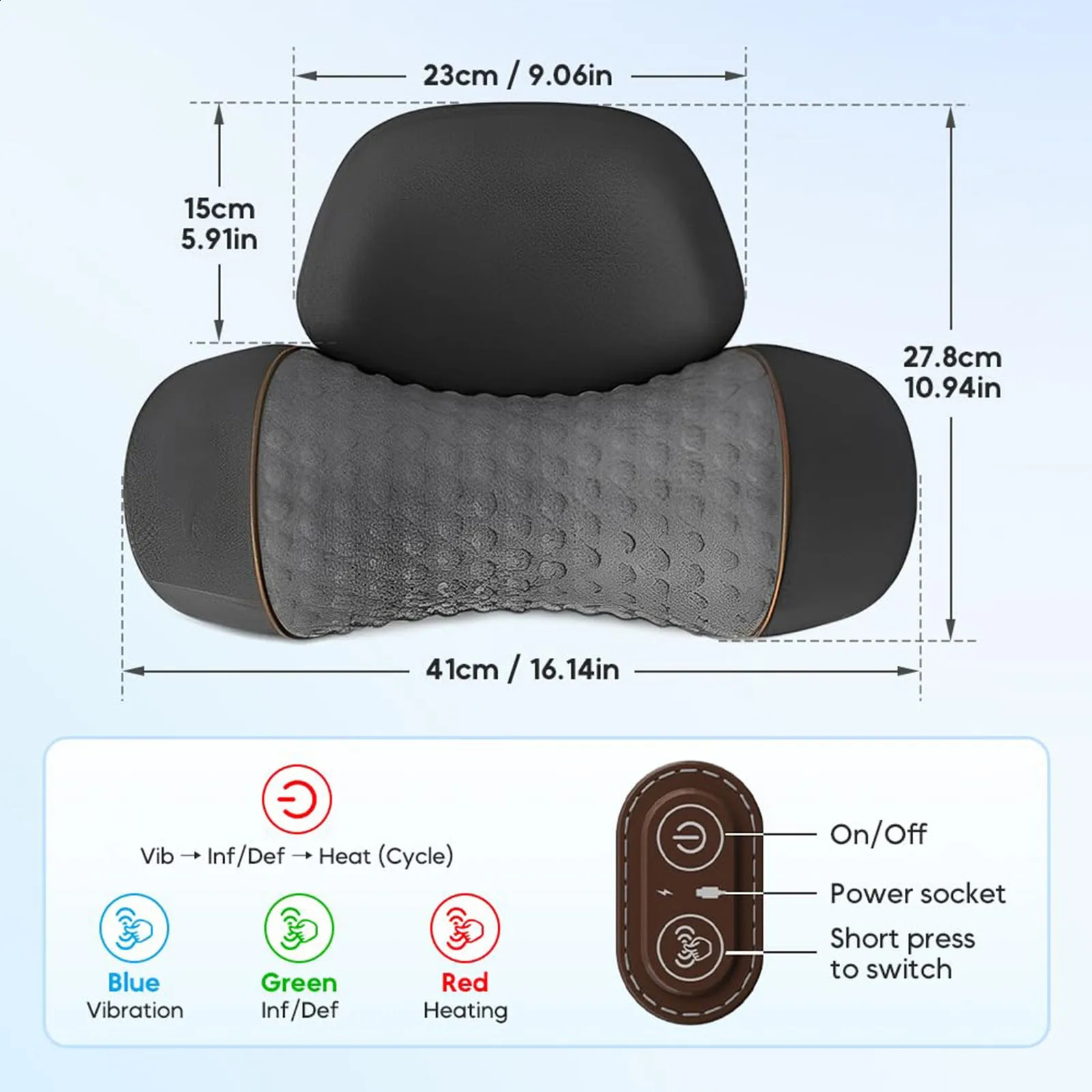 Massager Pillow Cervical Orthopedic Sleeping Pillow Back And Neck Massager For Home Memory Foam Pillows For Sleep Aid 250418