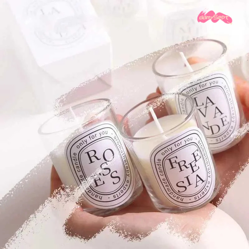 Romantic Transparent Fragrance Light Scented Aromatic Guest Gift Wedding Candles Candle Jar C2510238 ddmysept