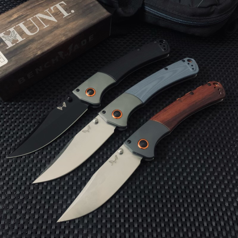 BM 15080 Folding Pocket Knife Damascus Blade Sourwood / G10 Handle Hunting Knife Outdoor EDC Camping Survival Tactical Tools