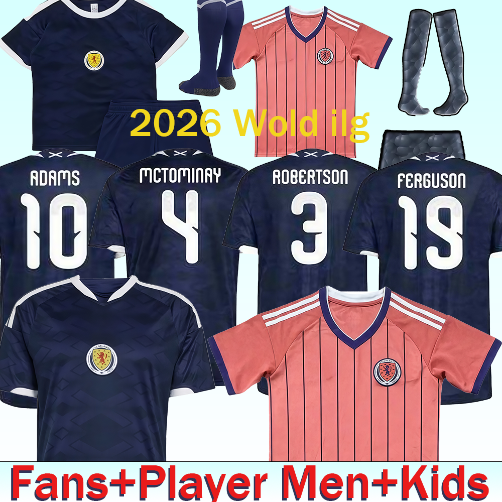 2026 scotland football shirt Soccer Jerseys ROBERTSON McTominay McGREGOR SHANKLAND MCGREGOR Home maillot goalkeeper men kids kits sets High quality 3xl 4xl 999