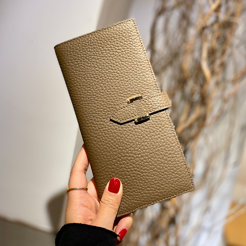 Designer Genuine Leather Niche Design For Long Styles New High End Women S Multifunctional Folding Wallet hot Key Pouch