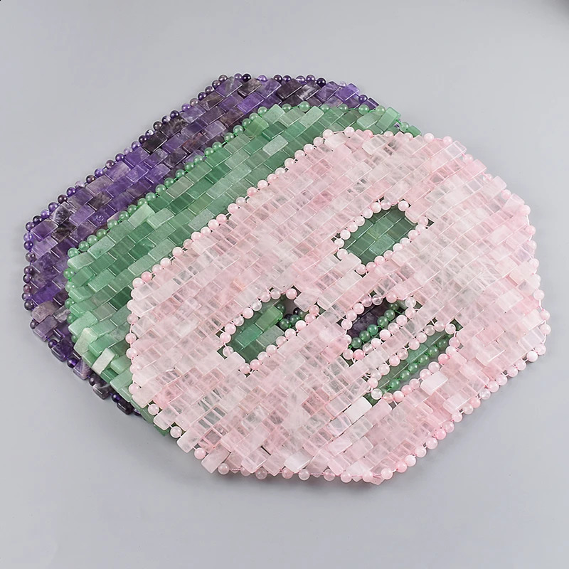 Natural Stone Jade Eye Mask Cooling Massager Lift Fatigue Puffiness Facial Dark Circles Deep Sleep Beads Tools 250418