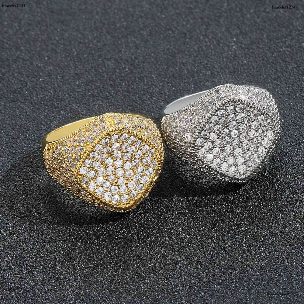 Luxury designer Hip-hop Rings Three rows of ice out VVS Moissanite rings, Hip-hop men's and women's rings with free shipping