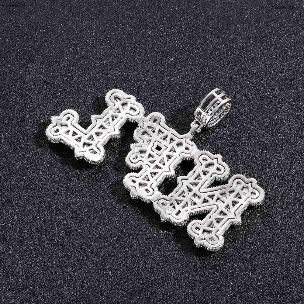 New Hip hop full Cloud pattern with spiny rock candy letter DIY patchwork Ice out VVS Moissanite combination pendant letter necklace Free delivery