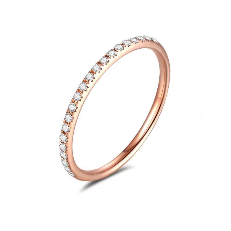 18K Rose Gold Classic Style Lab Grown Diamond Ring Wedding Engagement CVD HPHT Diamonds Womens Party Jewelry