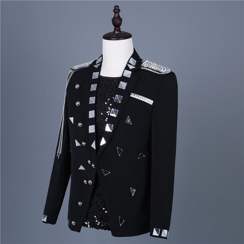 Stylish Studio Performance Dress Elegant Men's Tailored Suit Jacket