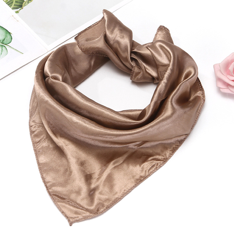 K493 New monochrome solid color professional square scarf performance men and women small scarf stewardess bank 50 color small square scarf