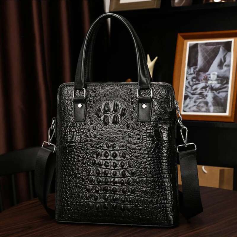 New Alligator Genuine Men Crossbody Bag Business Leather Men's Messenger Casual Shoulder Handbags Bags