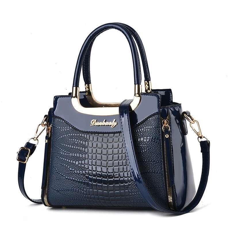 Chic Crocodile Pattern Faux Leather Crossbody Bag With Adjustable Strap Elegant Women S Shoulder Purse For Daily Use Bag