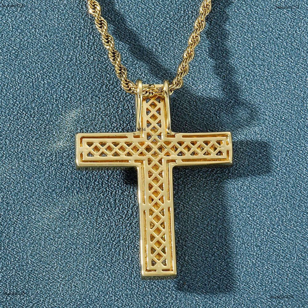 Luxury necklace cross copper micro-inlaid ice out VVS Moissanite hip Hop pendant for men and women Free delivery