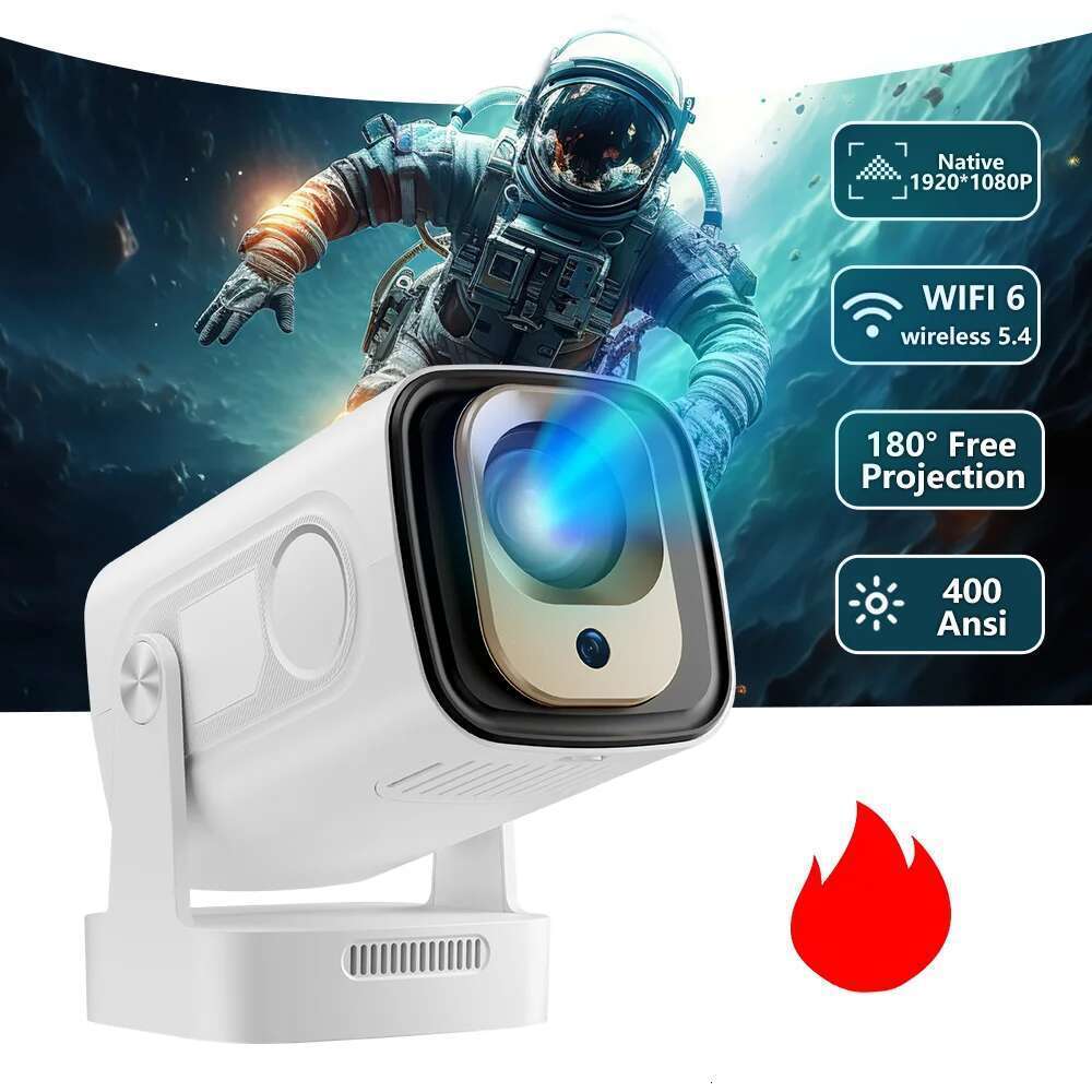 4K Native 1080P Android11 400ANSI HY260PRO Wifi6 Home Cinema Office Smart Portable Projector Auto Focus