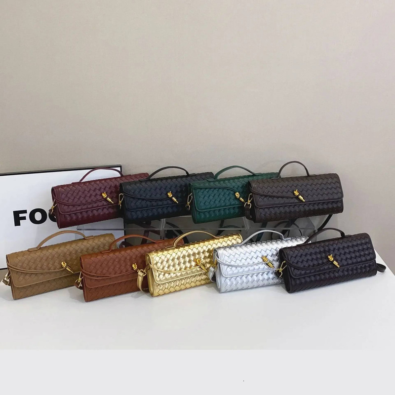 2025 Spring Summer New Arrival: Hand Woven Soft Leather Bag - Stylish Baguette & Organ Design, Ideal Horizontal Messenger