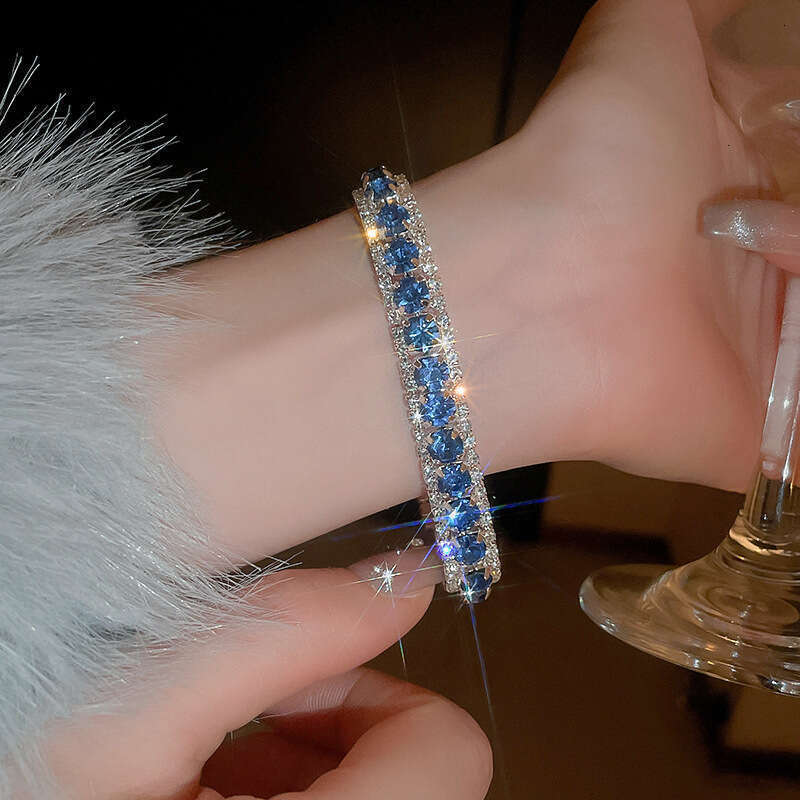 2025 Hot Sale Advanced Mozambique Diamond Zircon Micro Inlaid Bracelet Luxury Retro Style Bracelet Unique Versatile Handmade Party Wedding Birthday