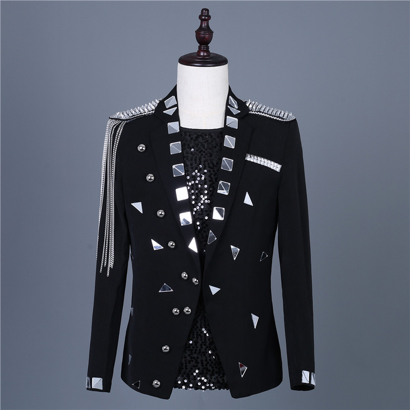 Stylish Studio Performance Dress Elegant Men's Tailored Suit Jacket