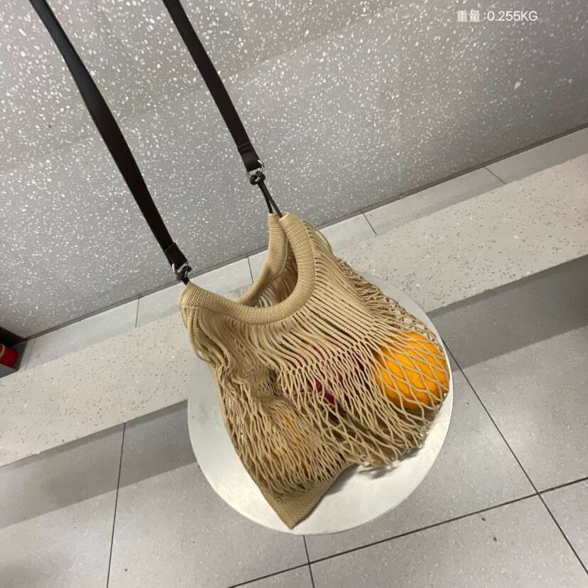 Ins Style Resort Beach Bag New Internet Celebrity Fashion Versatile Leisure Net Straw Woven Single Cross Shoulder Beach Vacation Style Women S Bag KQ