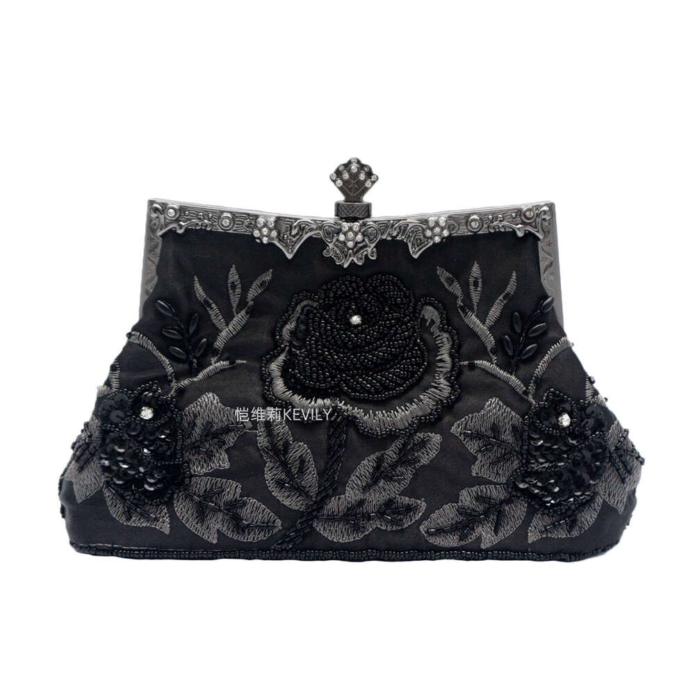 Kaveri Pearl Embroidery Handmade Qipao Women's Evening Embroidered Handheld Bag