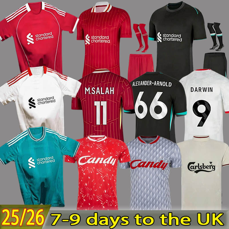 25 26LiverpPudlian SZOBOSZLAI LFC soccer jerseys home away 10 ALLISTER 66 ALEXANDER-ARNOLD 9 DARWIN 18 GAKPO maillot fans player football shirt Mens Kids Kit