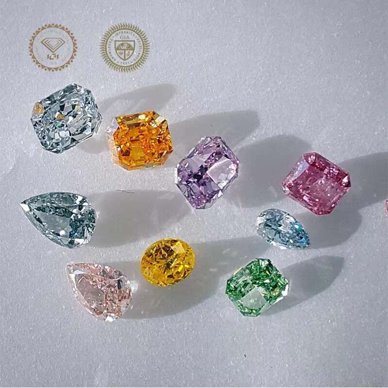 Wholesale IGI Certified Radiant Cut CVD Diamond Lab Created Pink Fancy Color 1 Pc Synthetic Pink Diamond