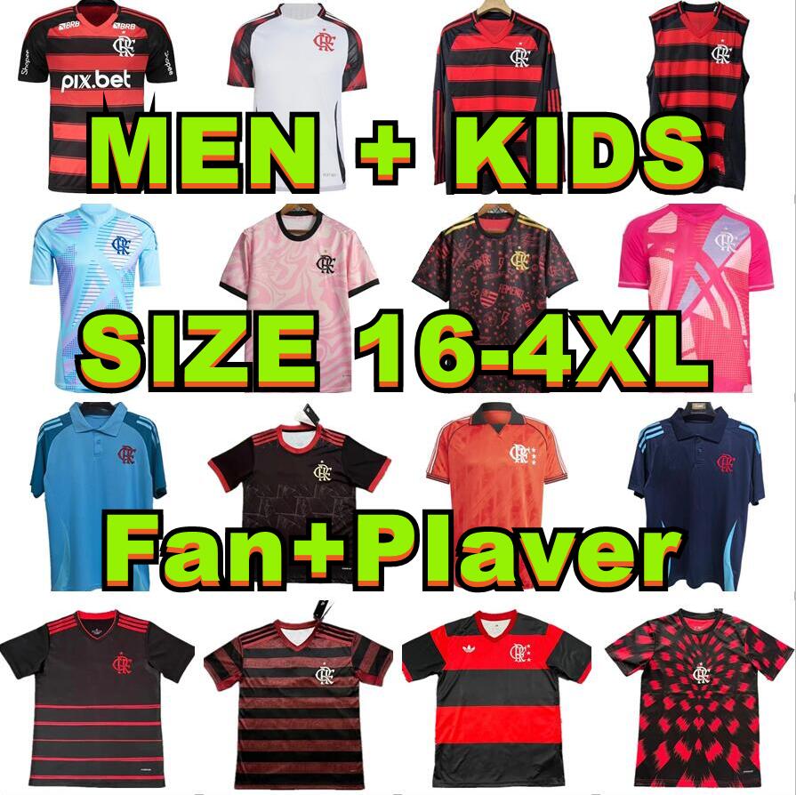 GABI 25 26 Gerson Flamengo soccer jerseys HOME 2025 2026 David Luiz E.RIBEIRO 23 24 football shirts vidal PEDRO DE ARRASCAETA campeao men Outubro 3 cup DIEGO Kids Kit