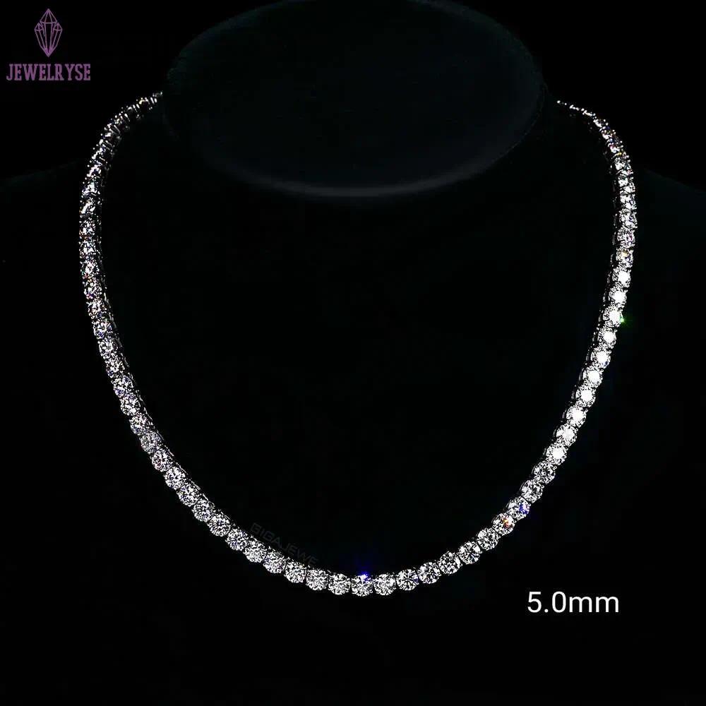 The most affordable Sier by testing VVS Moissanite Chain Hip Hop Indian tennis necklace for men and women