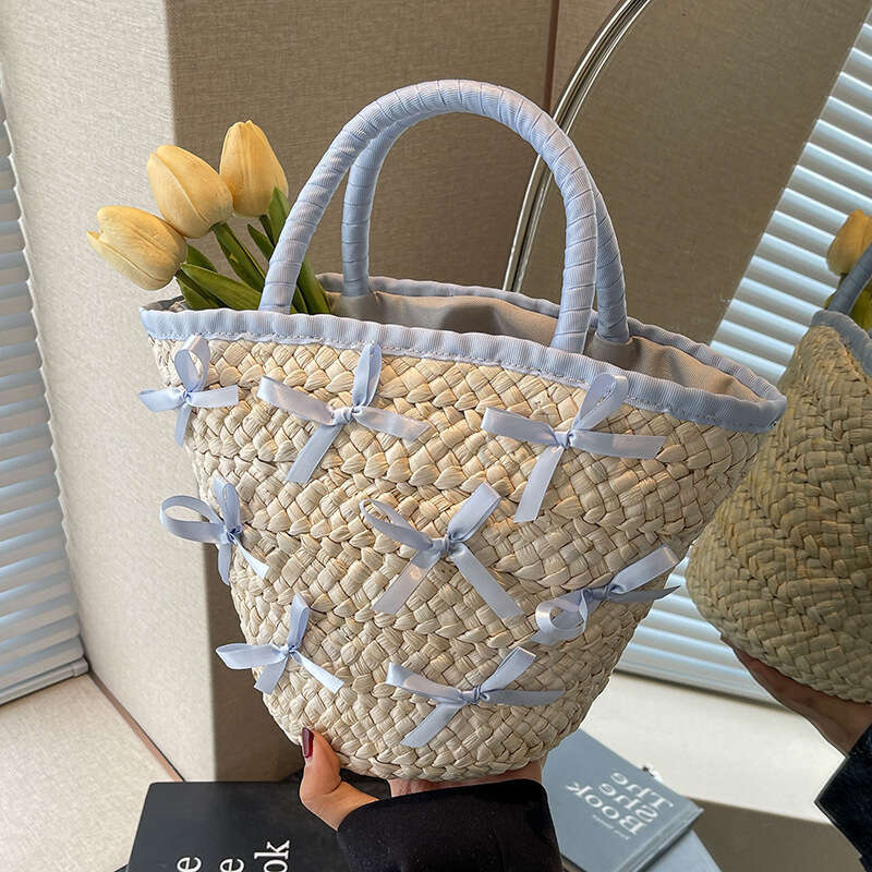 Ins Style Resort Beach Bag Woven Straw For Women With Large Capacity New Summer Versatile Portable Beach Resort And Bucket Bag KQ