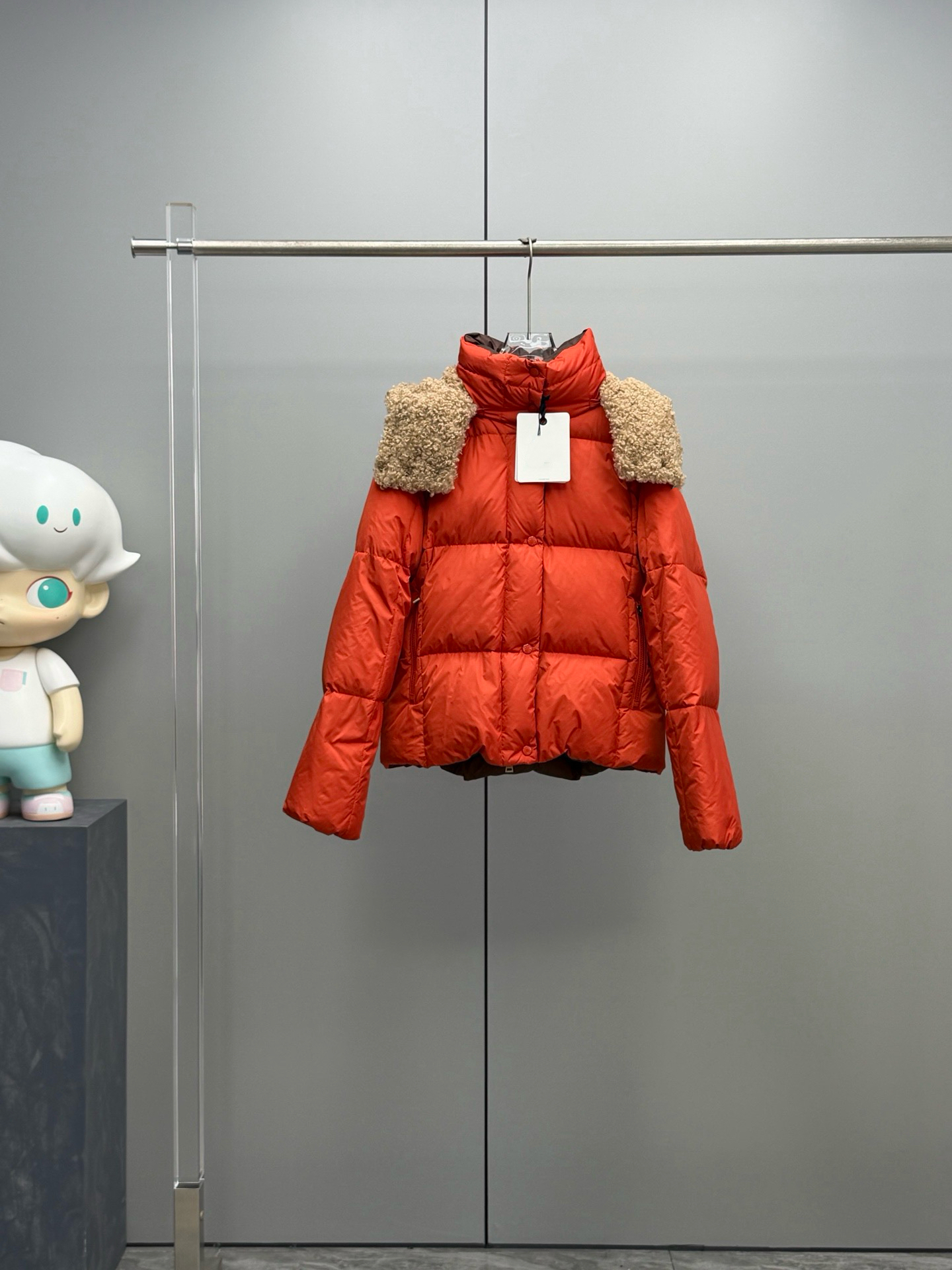 Womens Puffer Jacket Down Jacket Oversized Puffer Coat for winter warmth and windbreak colour down jacket Short zipper stand up Outdoor Snow Wear Standing collar