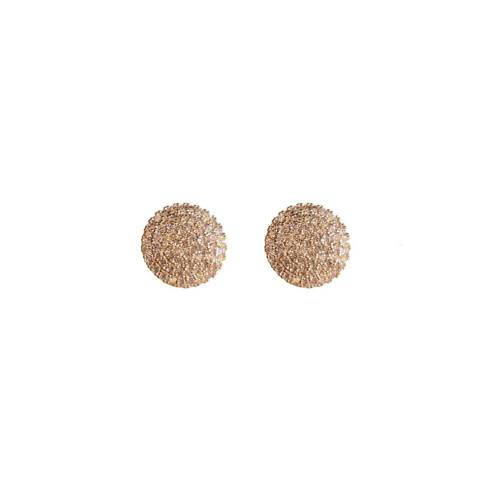 Sleep free for women, sier needles full of dias, urious round earrings with micro inlaid internet famous earrings, 2025 new trend