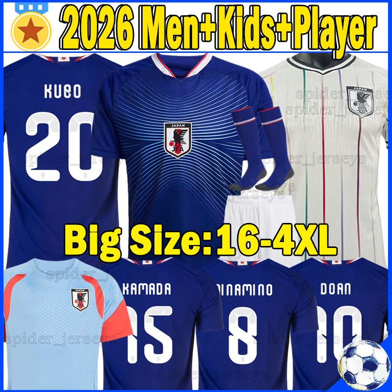 XXXL 4XL 26 27 JaPaN AYASE Soccer Jerseys TANAKA OGAWA Player version Long sleeve Men Uniforms 2026 2027 K.NAKAMURA MINAMINO OGAWA KAMADA Kids kits set football shirts