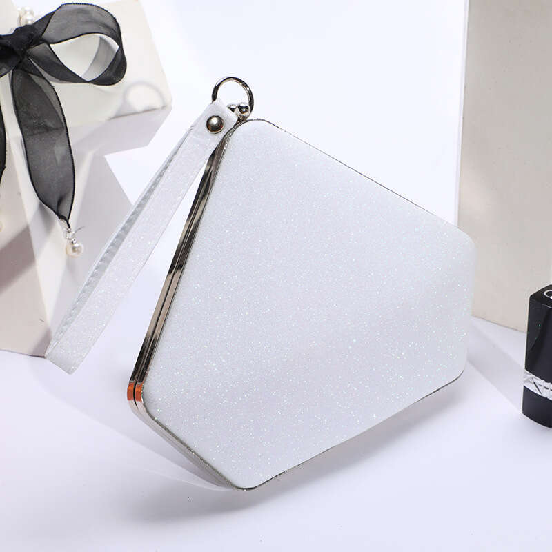 French New Fashion Banquet Women's Trendy Handheld Shoulder Reflective Sequin Evening Wedding Makeup Bag