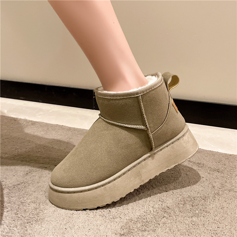 Free Shipping Classic Designer Boots Women's Winter Snow Boots Short Plush Lined Thick Sole Warm Non-Slip Ankle Boots 2025 New