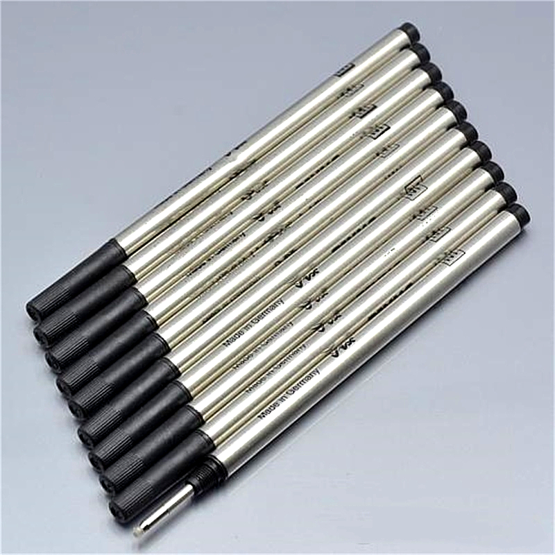 10pcs High Quality Monte Rollerball Pen Refill Black & Blue Gel Pens Refills 710 Screw School Office Writing Smooth Ink Accessories