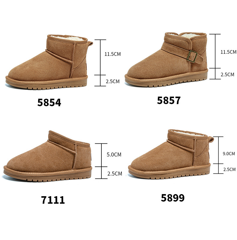 Designer shoes Snow boots Women's fur Integrated 2026 New style Fashionable and warm leather cotton shoes Women anti-slip short tube Free shippin