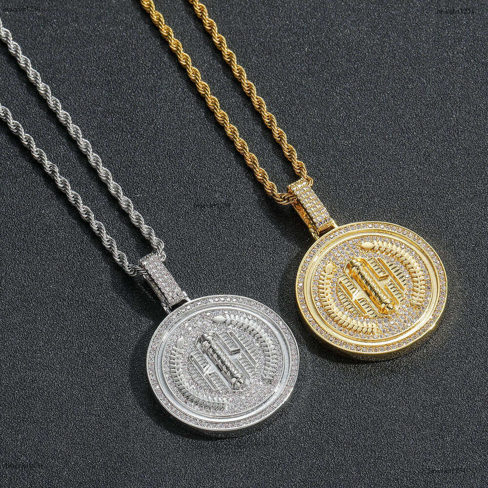 Luxury designer launches Ice out VVS Moissanite round pendant, Hip Hop pendant necklace for men and women with free shipping