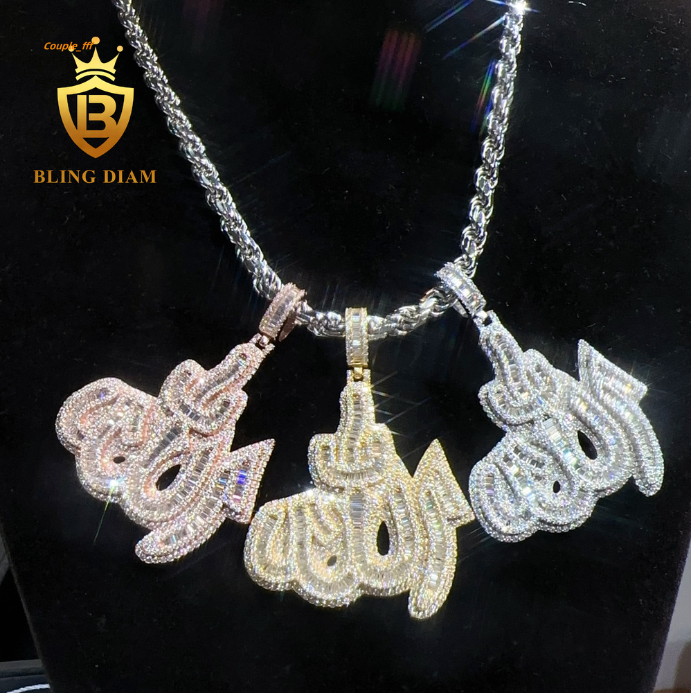 Custom Anchor Pendant Iced Out S925 Moissanite Diamond Initial Pendant Hip Pop Pendant
