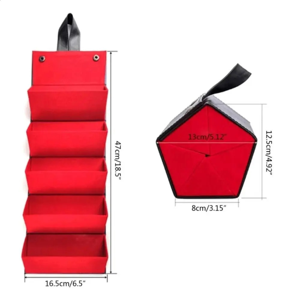 Simple folding 5-slot glasses case glasses holder PU sunglasses case jewelry manager snap button sunglasses display box travel 250420