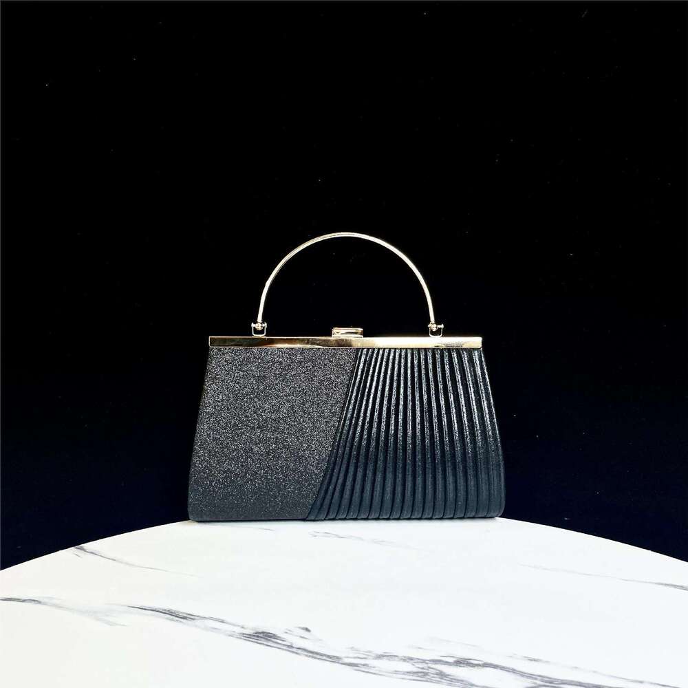 New Evening Handbag, Banquet Shining Square Bag, Party Small Bag With Diamond Inlaid Handhold