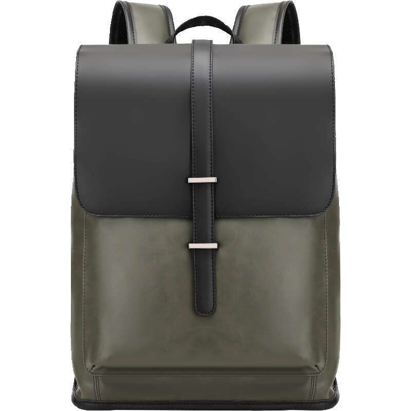 Computer business travel men's commuting small notebook leather backpack men 2024 new model
