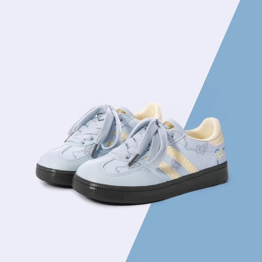 2025 New women's sneakers for Spring/Summer versatile and niche shoes thick - soled white sneakers cute pink embroidered German - training shoes