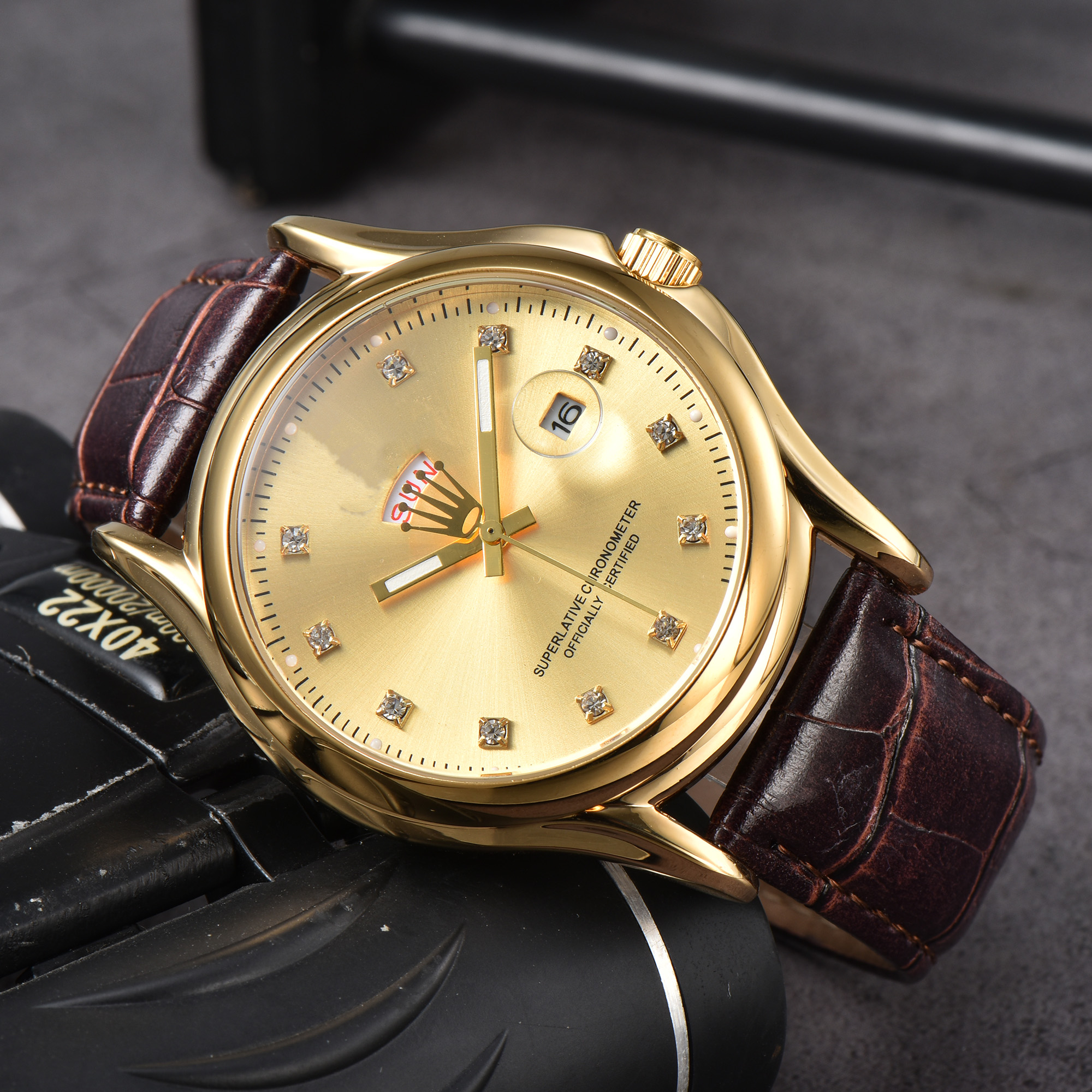 High quality mens women CELLINIity watches quartz Automatic movement watch all dial work wristwatches leather strap case waterproof clock montre de luxe #966